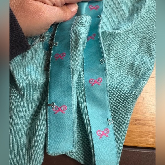 GUC Anya Hindmarch- Silk and Cashmere Embellished Cardigan. Size S - Picture 8 of 9